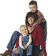 Mother with two children